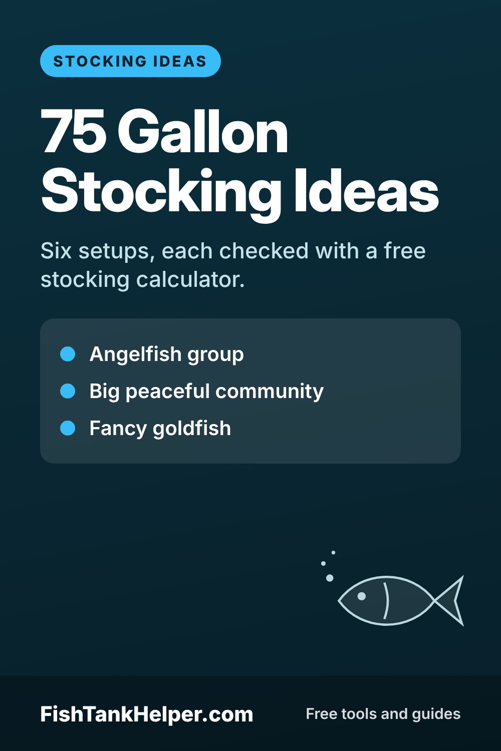 Pinterest pin for this guide: 75 Gallon Fish Tank Stocking Ideas: 6 Setups That Work