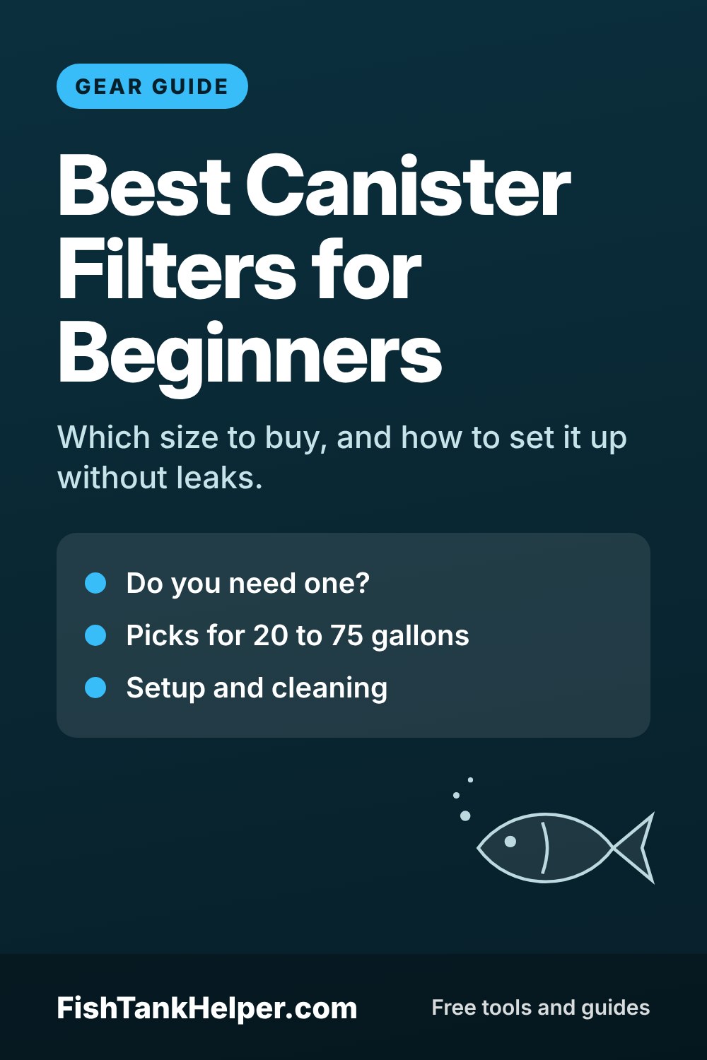 Pinterest pin for this guide: Best Canister Filters for Beginners: Sizes, Setup and Cleaning