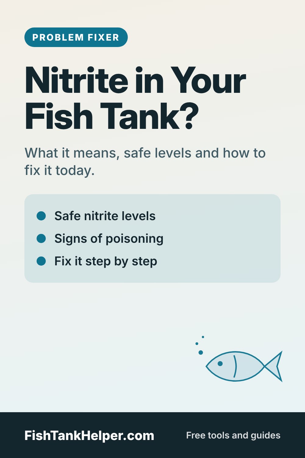 Pinterest pin for this guide: Nitrite in a Fish Tank: Safe Levels, Causes and How to Fix It